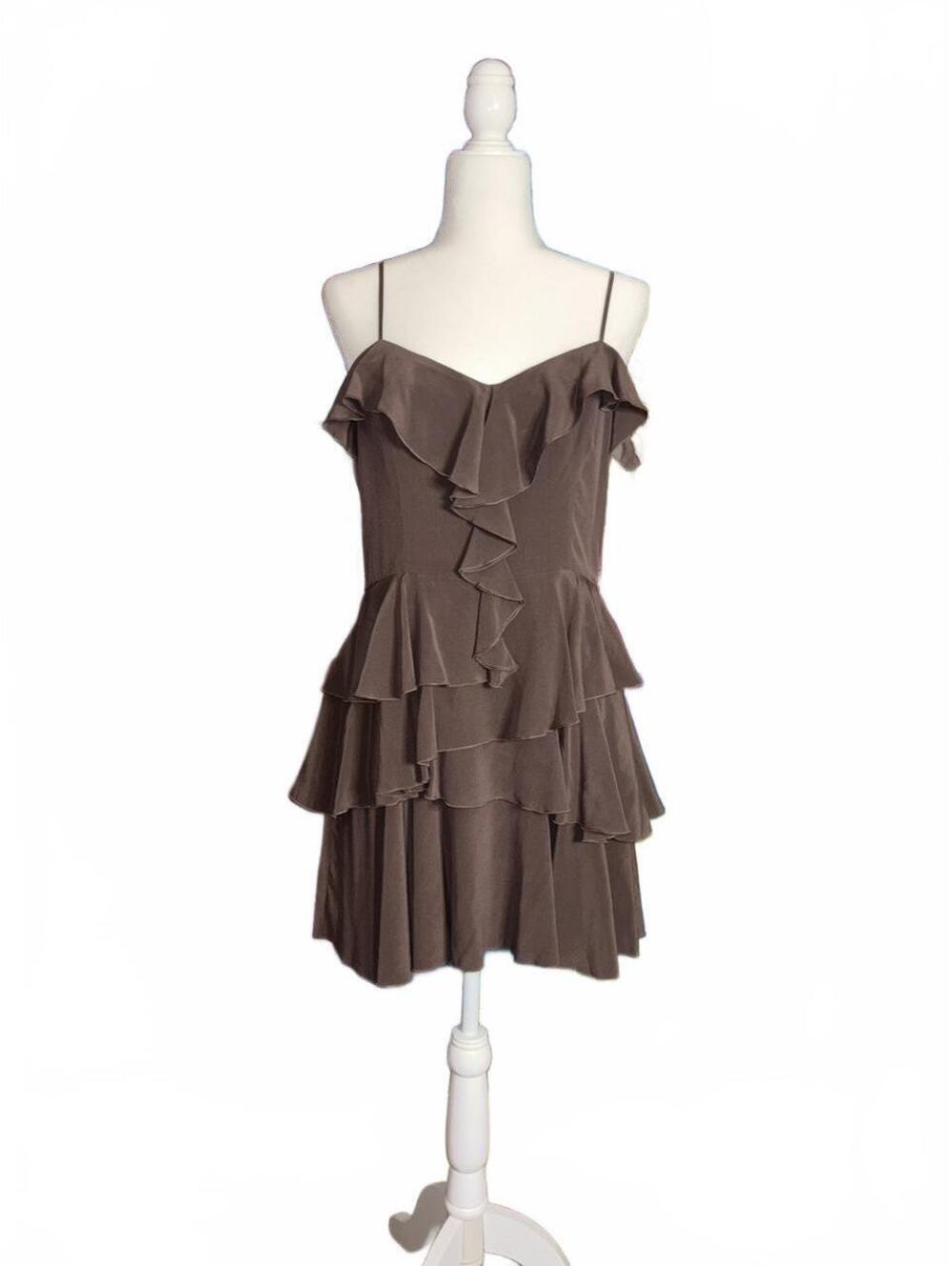 Bebe silk Mini Flare Dress